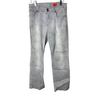 V Cristina jeans gray black pebble pattern stretch size 4